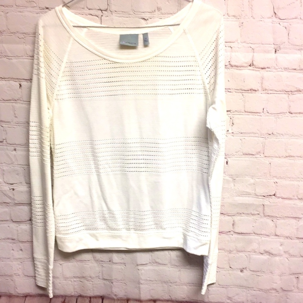 Athleta mesh top with thumb holes
